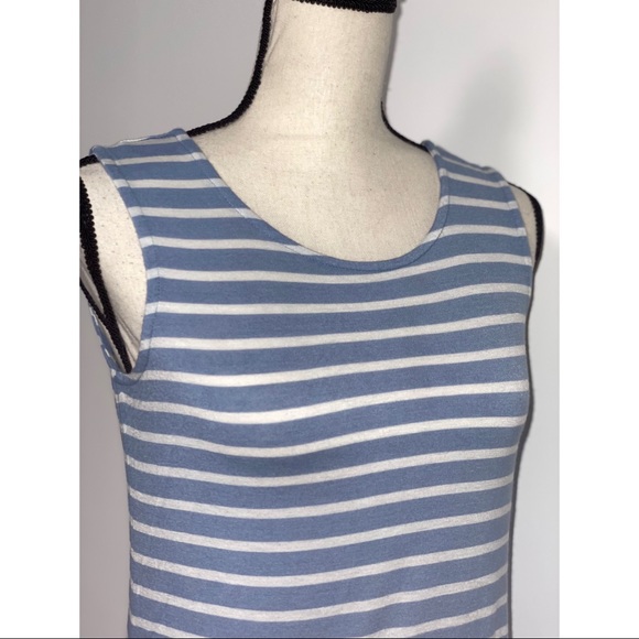 Loveappella Maternity Tank Top Blue Stripes Size S - Picture 3 of 7